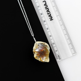 GEMKORA Real Ethiopian Opal Rough Crystals Pendant Necklace Gemstone Natural Raw Crystals Fire Play Healing Crystals, 925 Sterling Silver Jewelry 18 inch A+ Grade