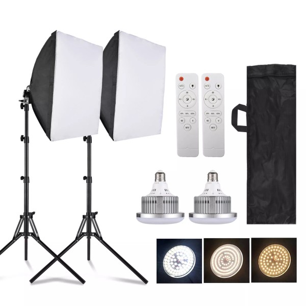 Unbranded/Generic Photography Kit Softbox Set Including 85W K1J9