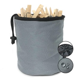 Smith’s® Premium Waterproof Peg Bag | Grey | 28 x 18 x 18 cm | for Laundry, Clothes & Pegs | Weather Resistant Oxford 1680D | Indoor & Outdoor Use | Belt & Washing Line Carabiner