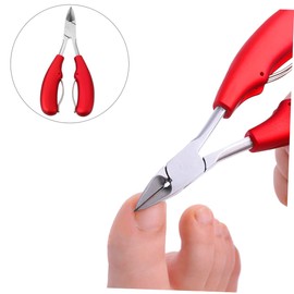 Outanaya Nail Clippers Toenail Trimmer Nipper Nail Tools Nail Cuticle Cutter Cuticle Nipper Premium Clippers Precision Pedicure Tool Curved Nail Clipper Toenail Nipper Red Stainless Steel