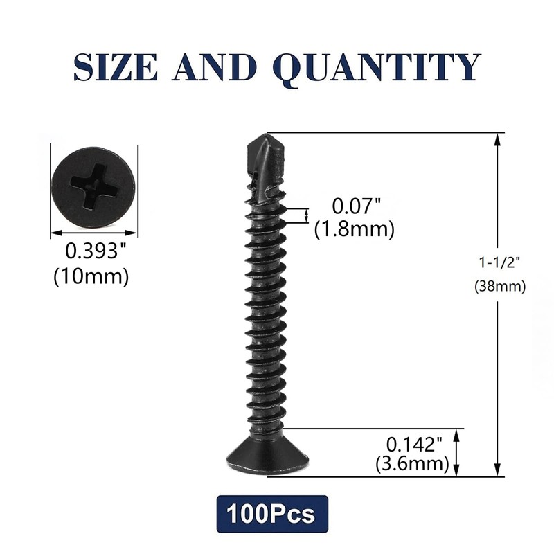 SG TZH #12 X Sheet Metal Screws 1-1/2" 100Pcs 410