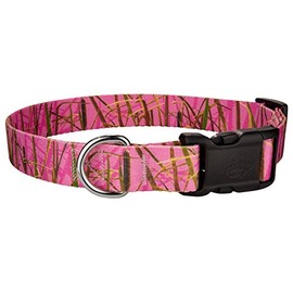 Country Brook Petz - Deluxe Pink Waterfowl Camo Dog Collar - Made in The U.S.A., Camouflage Collection Featuring Rugged Designs (1 Inch, Large)