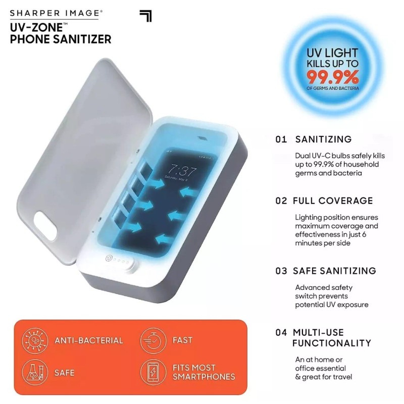 Sharper Image New Sharper Image UV-Zone Cell Phone Sanitizer /