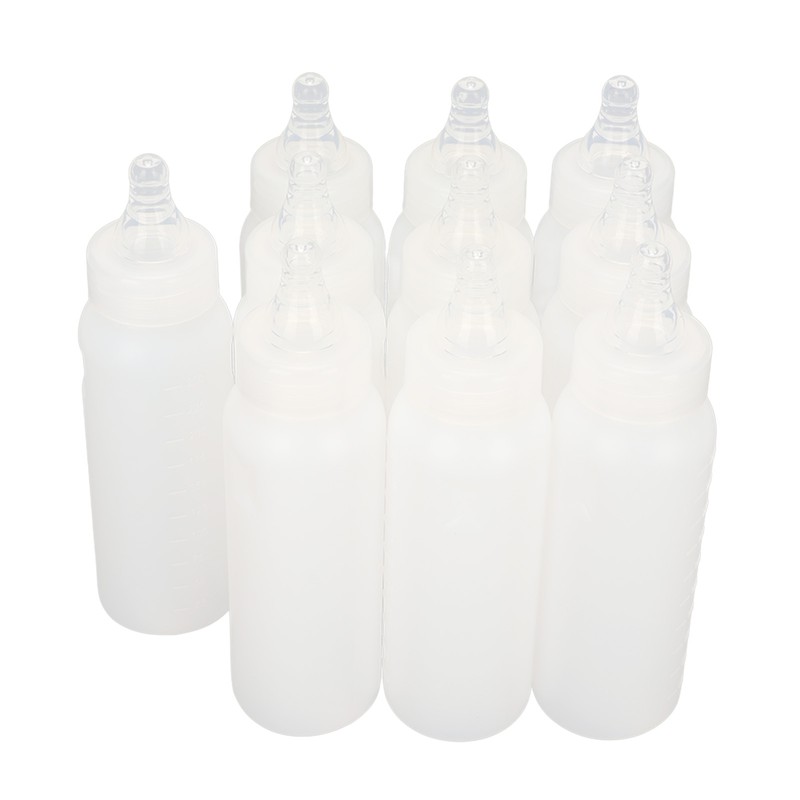 10pcs Small Animal Feeding Bottle Soft Silicone Nipple Thickened Pet