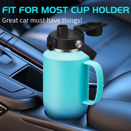 40 oz Insulated Water-Bottle that fits in Cup Holder - Cold 48h/Hot 24h, Stainless Steel Tumblers with Lids and Straws & Bottle Sleeve, Leak Proof Metal Flask Cup, Travel Coffee Tumbler with Handle