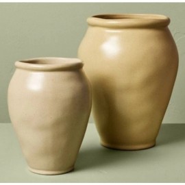 Hearth & Hand with Magnolia NWT-Set of Hearth & Hand with Magnolia 10" and 7.5"Smooth Ceramic Urn Vase Tan