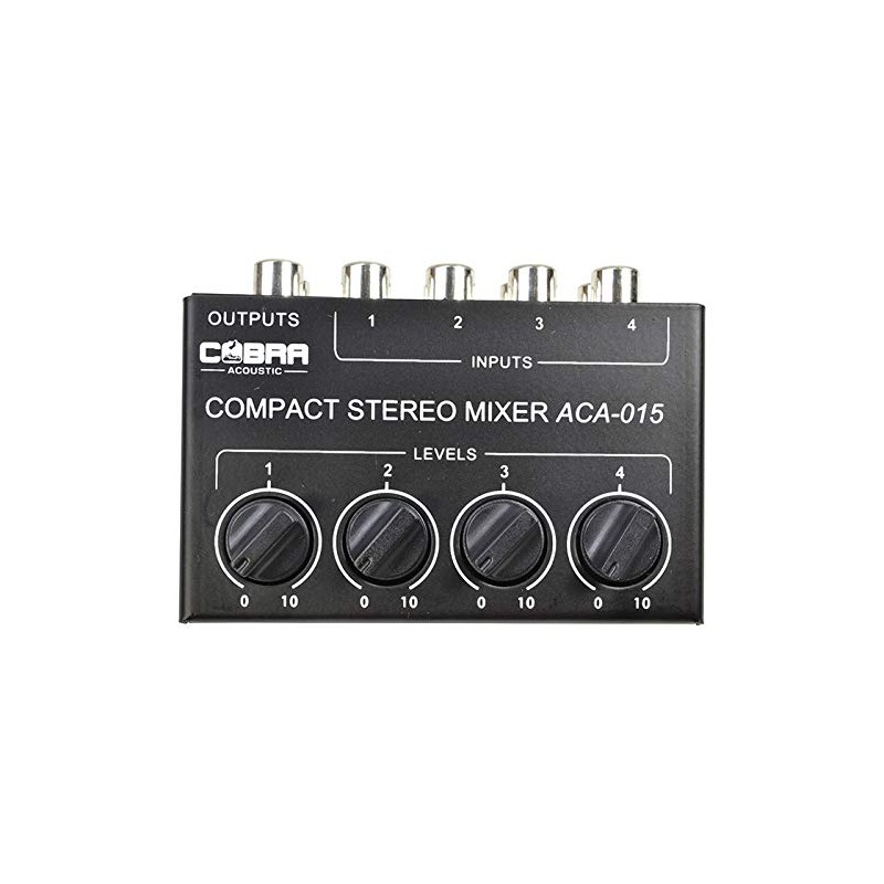4 Channel Stereo Audio Mini Mixer For Line Level Inputs
