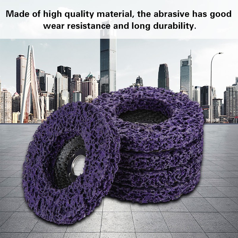 5Pcs 100mm Poly Strip Wheel Disc Paint Rust Removal Tool