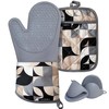 DASSIRA Oven Mitt, Pot Holder and Mini Mitts Set, Heat