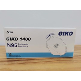 GIKO N95 Respirator Mask 10Pcs Individually Wrapped NIOSH Approved N95 Particulate Respirator for Adult, Men, Women, White