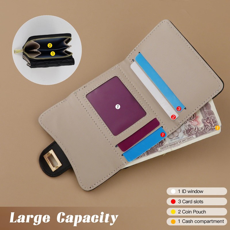 MultiValue Womens Wallet, Soft PU Leather Wallets for Women Vintage