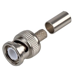 PRO SIGNAL RW1-003 B ZINC 75 ohm BNC Crimp Plug, Zinc - RG59/U Cable