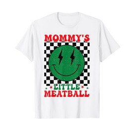 Funny Italian Smile Face Italy Flag Mommy's Little Meatball T-Shirt