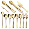Gold Serving Utensils, OGORI 12-Piece Stainless Steel Serving Utensils Include