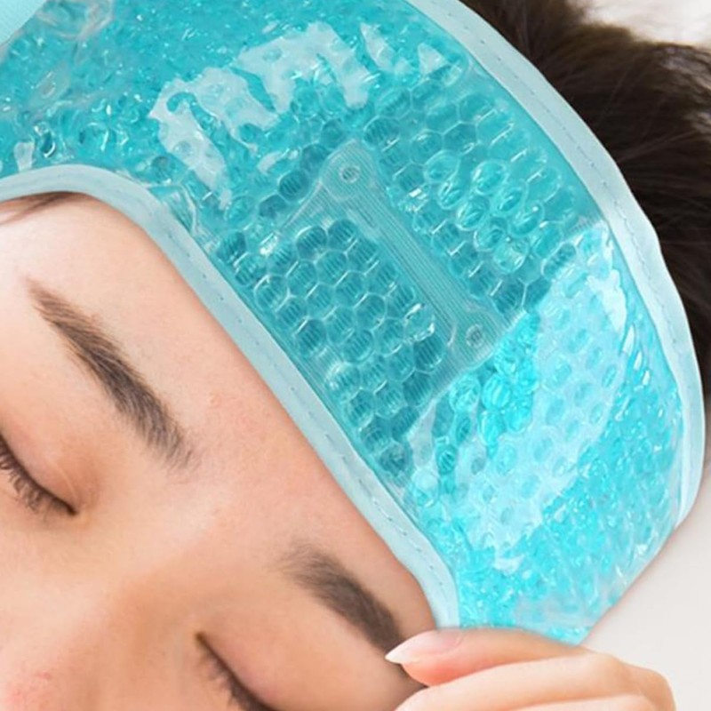 Mikinona Ice Head Wrap Reusable Pack for Headaches Forehead Wrap