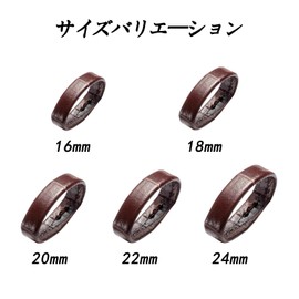 [Jumpsunfun] Watch Band Leather Loop Keeper Genuine Leather Watch Band Holder 4pcs 16mm 18mm 20mm 22mm 24mm, 20 mm