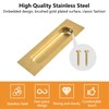 MOROBOR 2pcs Square Brushed Gold Flush Pulls Recessed Finger Pulls,