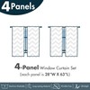 Lunarable Honeycomb Pattern Window Curtain Panels 4 Pack, Neutral Colors
