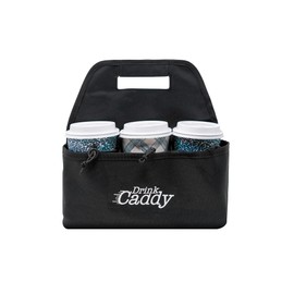 Drink Caddy Portable Drink Carrier and Reusable Coffee Cup Holder - 6 Cup Collapsible Tote Bag with Organizer Pockets Safely Secures Hot and Cold Beverages - Perfect for Food Delivery and Take Out (6)