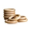 bopoobo Wooden Rings Natural Beech for Craft, Unfinished Wood Ring