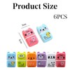 Adorable Cartoon Roller Pencil Erasers- Set of 6 Cute Animals-