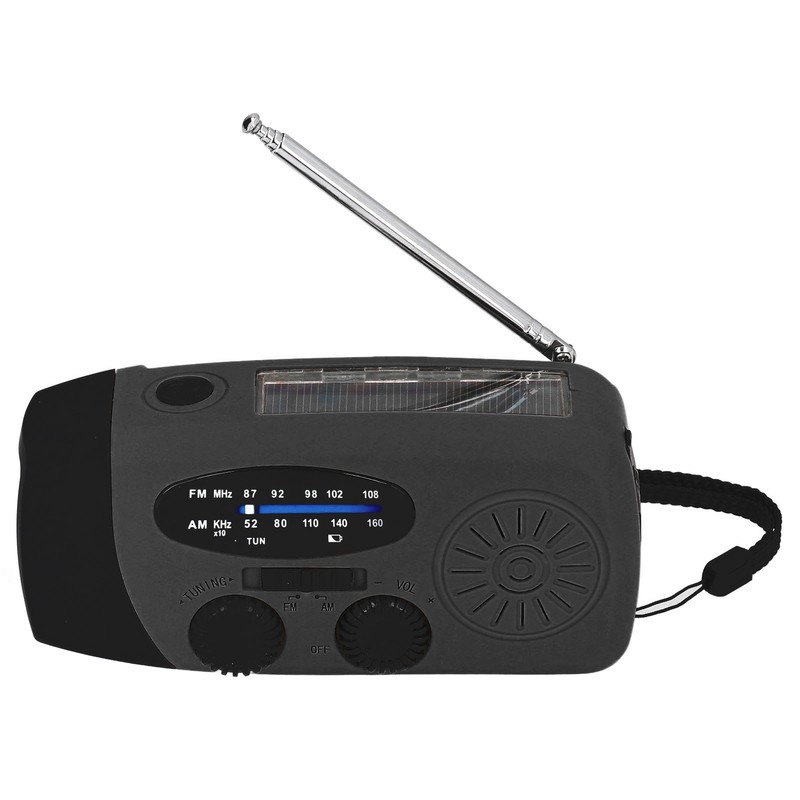 Hand Crank Solar Radio with LED Flashlight Portable FM AM