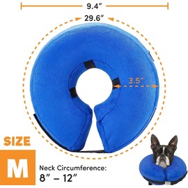 Soft Dog Cone Collar for Large Medium Small Dogs and Cats After Surgery, Inflatable Dog Neck Donut Collar,Inflatable Cat Cone Collar,E-Collar for Dogs Recovery, Dog Cones Alternative (m)