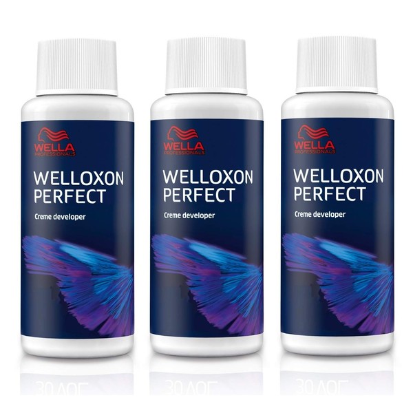 Welloxon Perfect 9% H2O2 Wella Professionals Hydrogen Peroxide Oxidant 60 ml Pack of 3