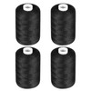 4Pcs Thread for Sewing, 1000 Yard per Black Sewing Threads,