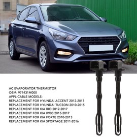 AC Evaporator Thermistor Probe Replacement 971431M000, Temperature Sensor, 2 Pieces, Compatible with Accent 2012-2017