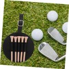 BIUDECO Elegant Pu Leather Golf Tee Holder Bag Storage Case