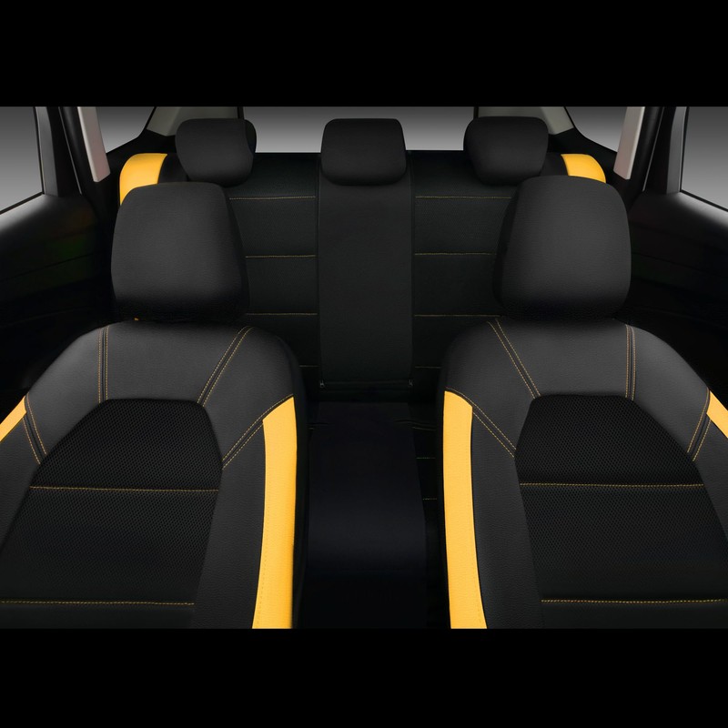 CAR PASS Leather Seat Covers, Breathable Universal Car Seat Cover