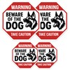 Sticky Expressions | (4 Pcs) Beware of Dog Stickers –