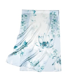 SHIROUYU 100% Mulberry Silk Scarf for Women - Large Shawl, Head Wrap, Neck & Hair Accessory - Gift Packed