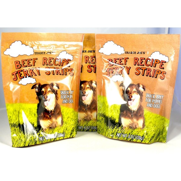 Trader Joe's Beef Recipe Jerky Dog Treats - Made in The USA