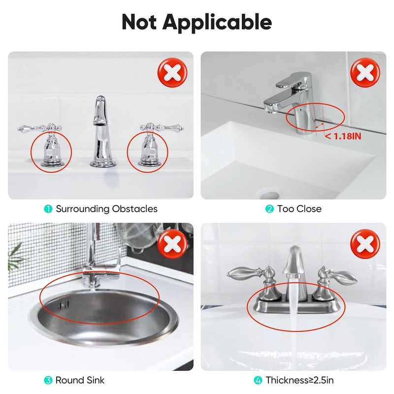 24 Inch Longer Faucet Mat for Kitchen Sink [5°Slope Fast