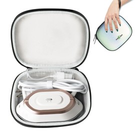 SARLAR Case Compatible with Newbealer Travel Iron with Dual Voltage-T120V/220V Mini Dry Iron for Clothes, UP to 7" x 6" x2" Iron Organizer Holder for Water Spray Bottle and Accessories (case only)