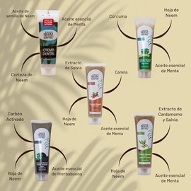 Bienestar NEEM ERFRE Pasta de Dientes Natural Sabor Menta, Canela y Cardamomo | Sin Fluoruro, Gluten, Sulfatos (SLS), Parabenos, Petrolatos, Triclosan, Azucar