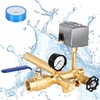 Well Pressure Tank Tee Kit with 40/60psi Pressure Switch,Brass Pressure