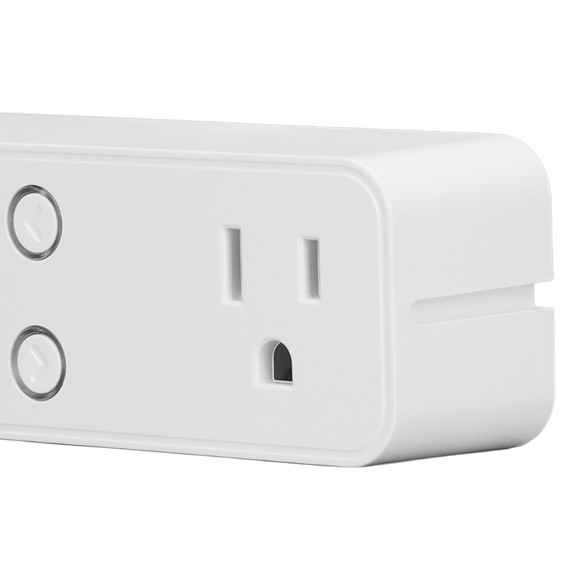 Power Strip WiFi BLE Remote Control Dual Sockets Receptacle 10A