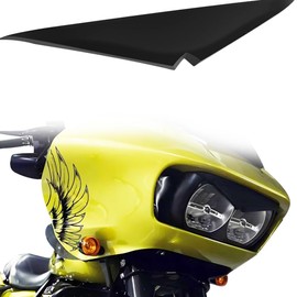 GYMARK Headlight Eyebrow Decal, Black Headlamp Eyebrow Eyelid Upper Trim Cover Visor Trim for Harley-Davidson Road Glide 2015-2023 Accessories