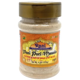 Rani Pani Puri Masala (14-Spice Blend for Indian Spicy Water) 4.2oz (120g) PET Jar ~ All Natural | Vegan | No Colors | Gluten Friendly | NON-GMO | Kosher | Indian Origin, gol gappa