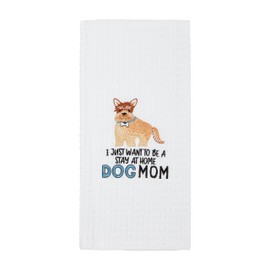 Mud Pie Pet Embroidered Towel, Dog Mom, 8" x 12.5"