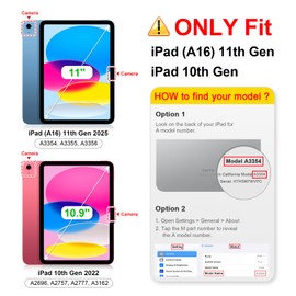 Fintie Fintie Kids Friendly Case for iPad (A16) 11th Generation 11 Inch (2025), iPad 10th Generation 10.9 Inch (2022), Fully-Body Rugged Heavy Duty Shockproof Protective Kiddie Case with Kickstand, Purple