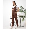 Rnxrbb Adjustable Fall Maternity Overalls Casual V Neck Maternity Pants