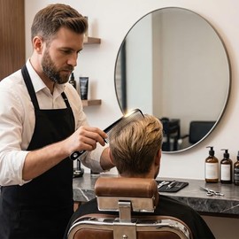 Peine Profesional para Cabello, Antiestático y A Prueba de, Herramientas de Belleza en Acero Inoxidable, 2 Peines (Negro01)                           