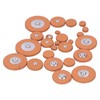 25Pcs Saxophone Pads Brown Sheepskin Sound Hole Resonator Gasket Wind