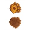 Lion Paws Fingerless Gloves Standard, brown