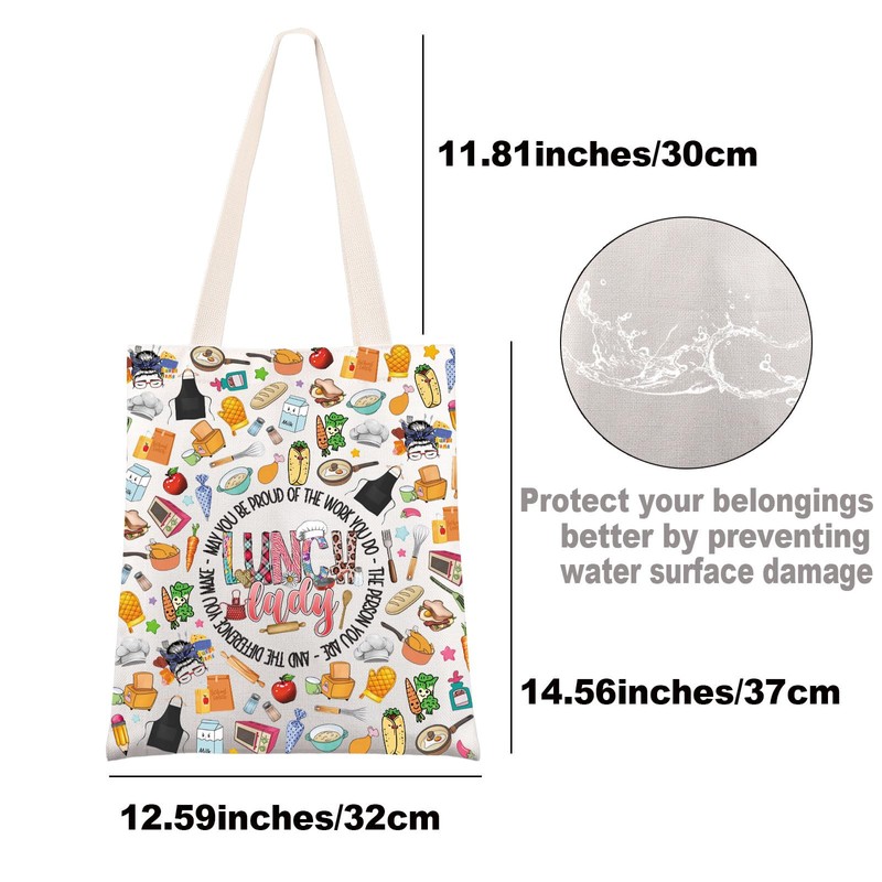 MYSOMY Lunch Bag Tote Bag Lunch Lady Squad Gift Cafeteria