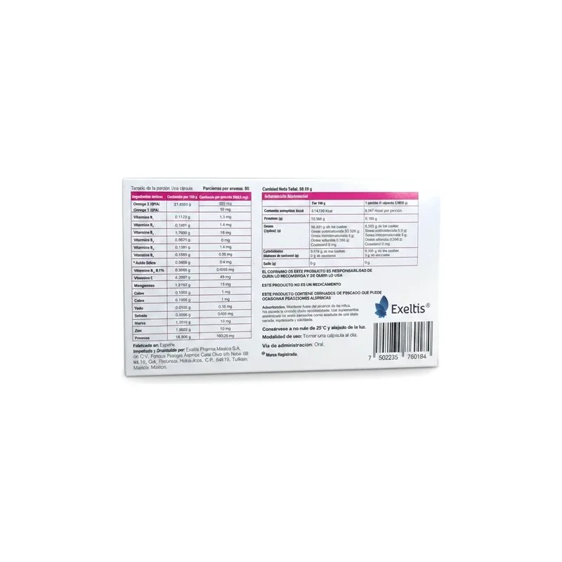 Pack 3 Regenesis Max Omega 3 Ácido Fólico 60 Cápsulas